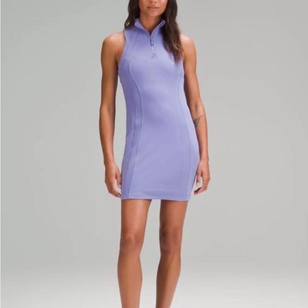 NWT Lululemon Define Sleeveless Dress in DKLA dark lavender w zipper front